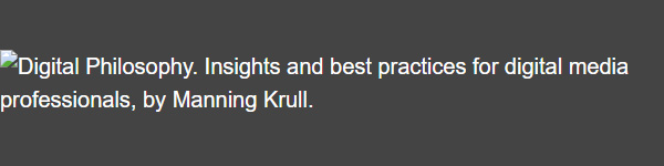 A dark gray rectangle with a broken image icon and large bold white text next to it with the name and tagline of this website.