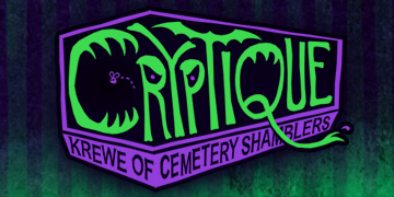 Coffin-shaped Cryptique logo