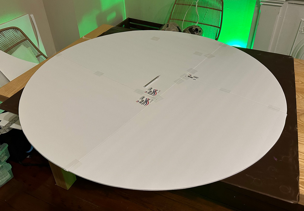 Cutting out the big circle