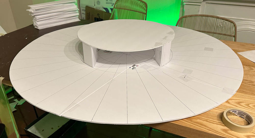 Creating the top of the disk shape