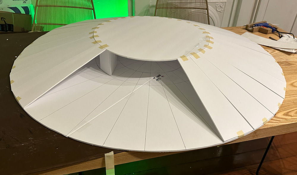 Adding wall panels around the disk