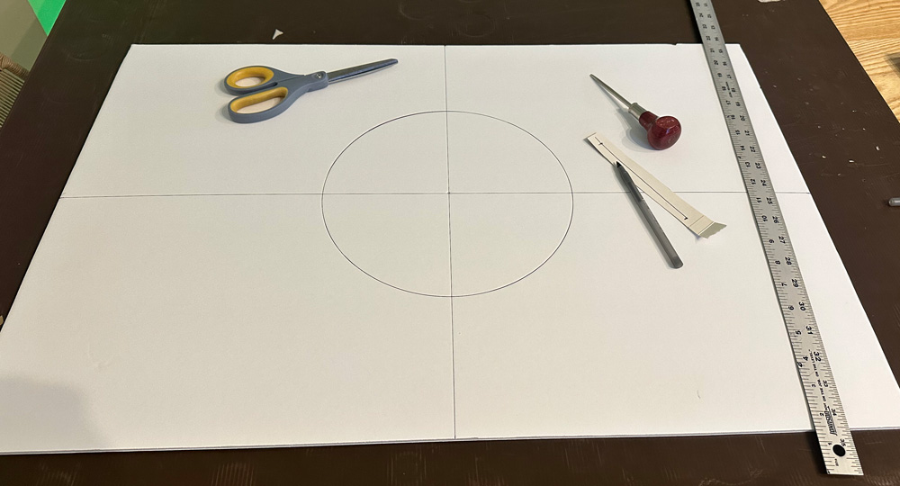 Cutting out the armor from foam board
