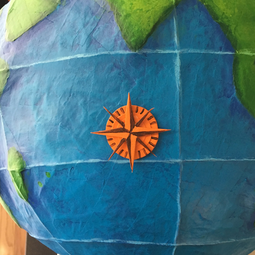 Craft foam relief - compass