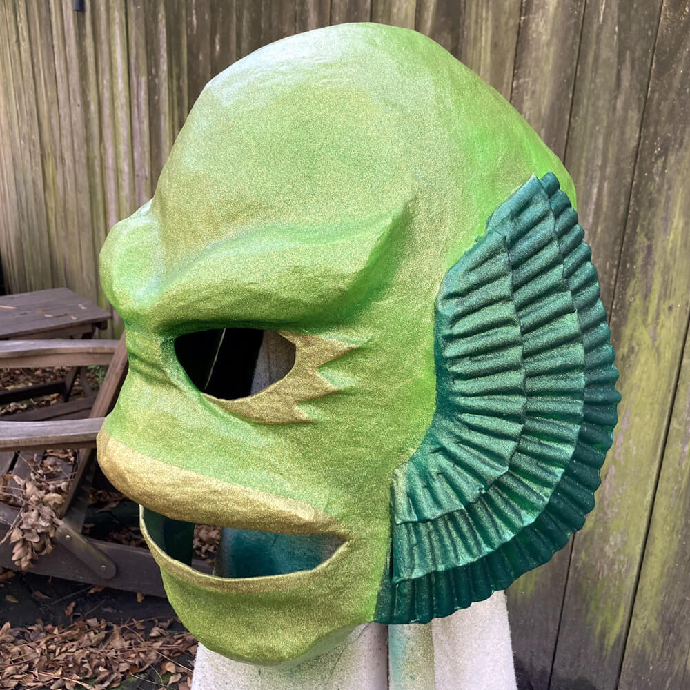 Gills spray painted dark green
