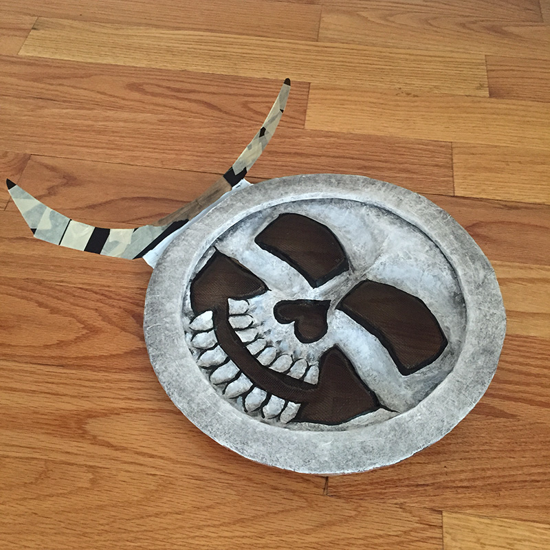 Cuckoo clock skull mask - face interior painted!
