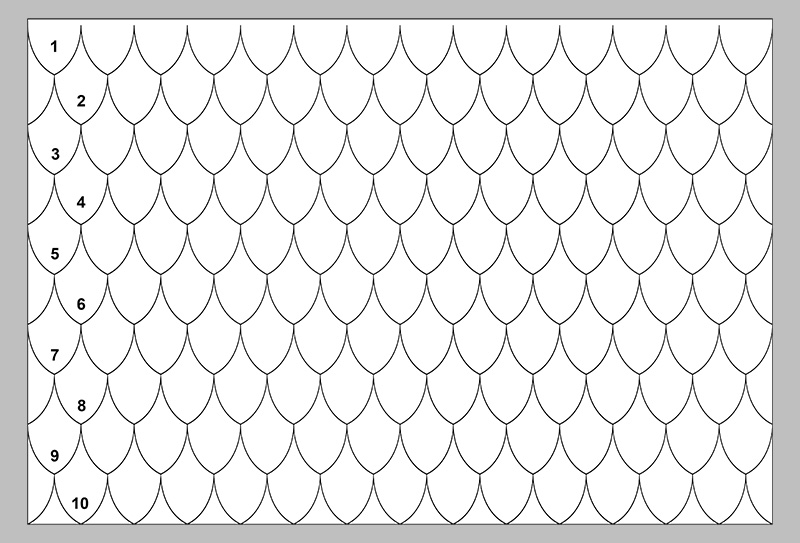 Craft foam roof pattern, figure 1