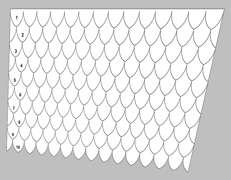 Craft foam roof pattern, figure 2