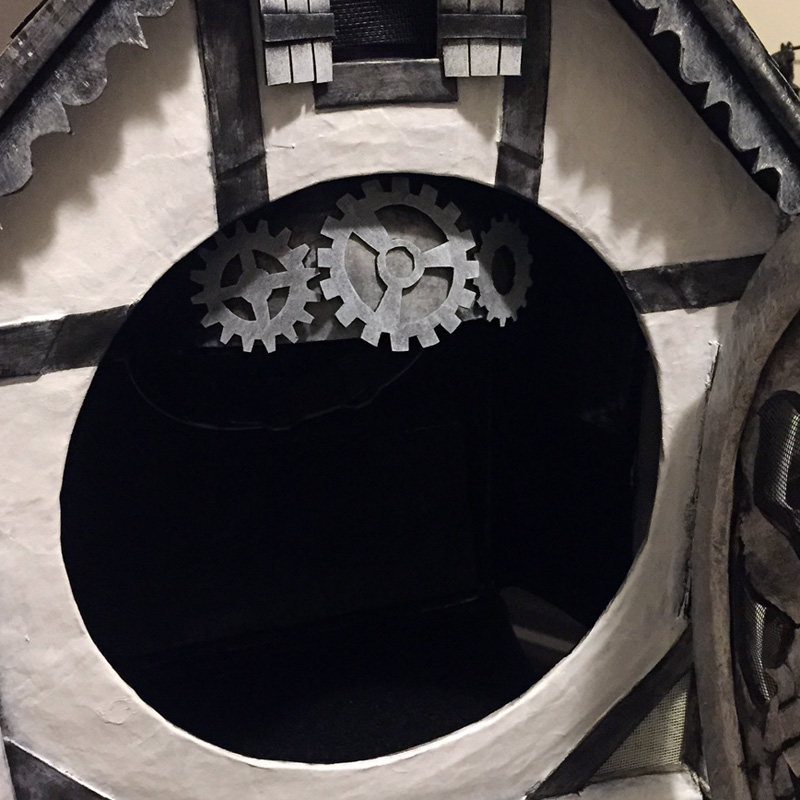 the hard hat with gears attached