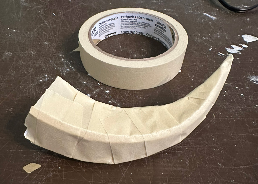 Wrapping the horns in masking tape