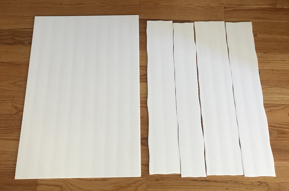 Fake wooden sign - cutting out foam board