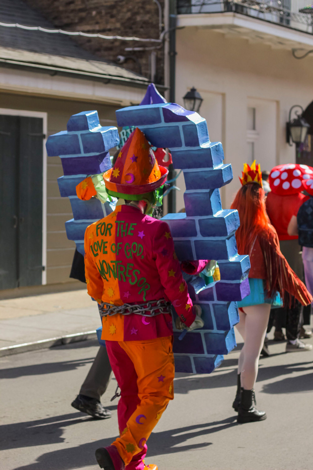 Another back view of me walking in the costume.