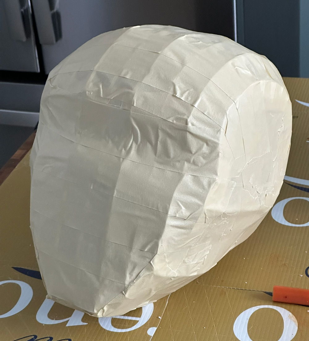 Covering the armature with masking tape
