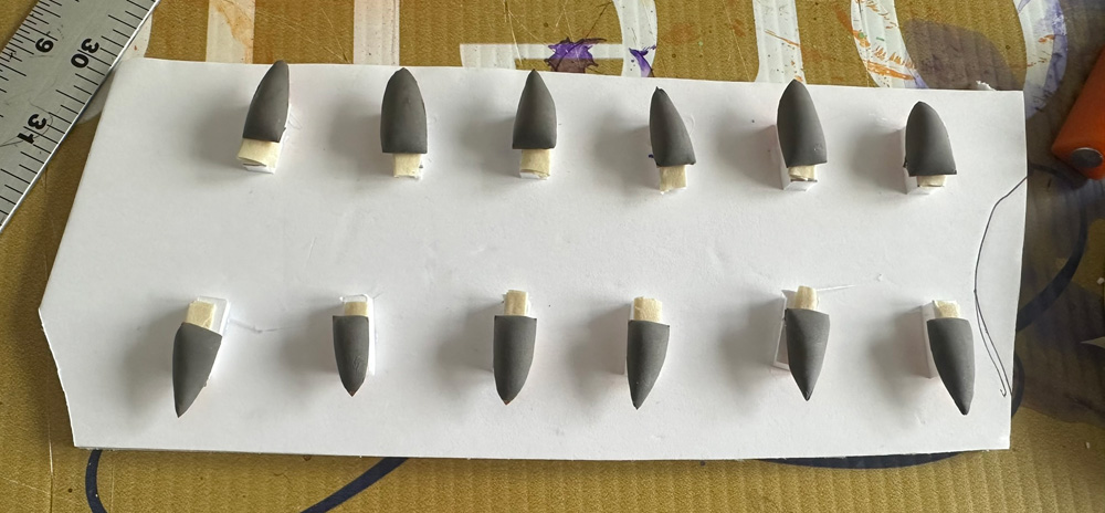 Setting up the teeth for painting