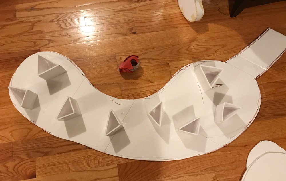 Giant witch statue - cutting out the torso