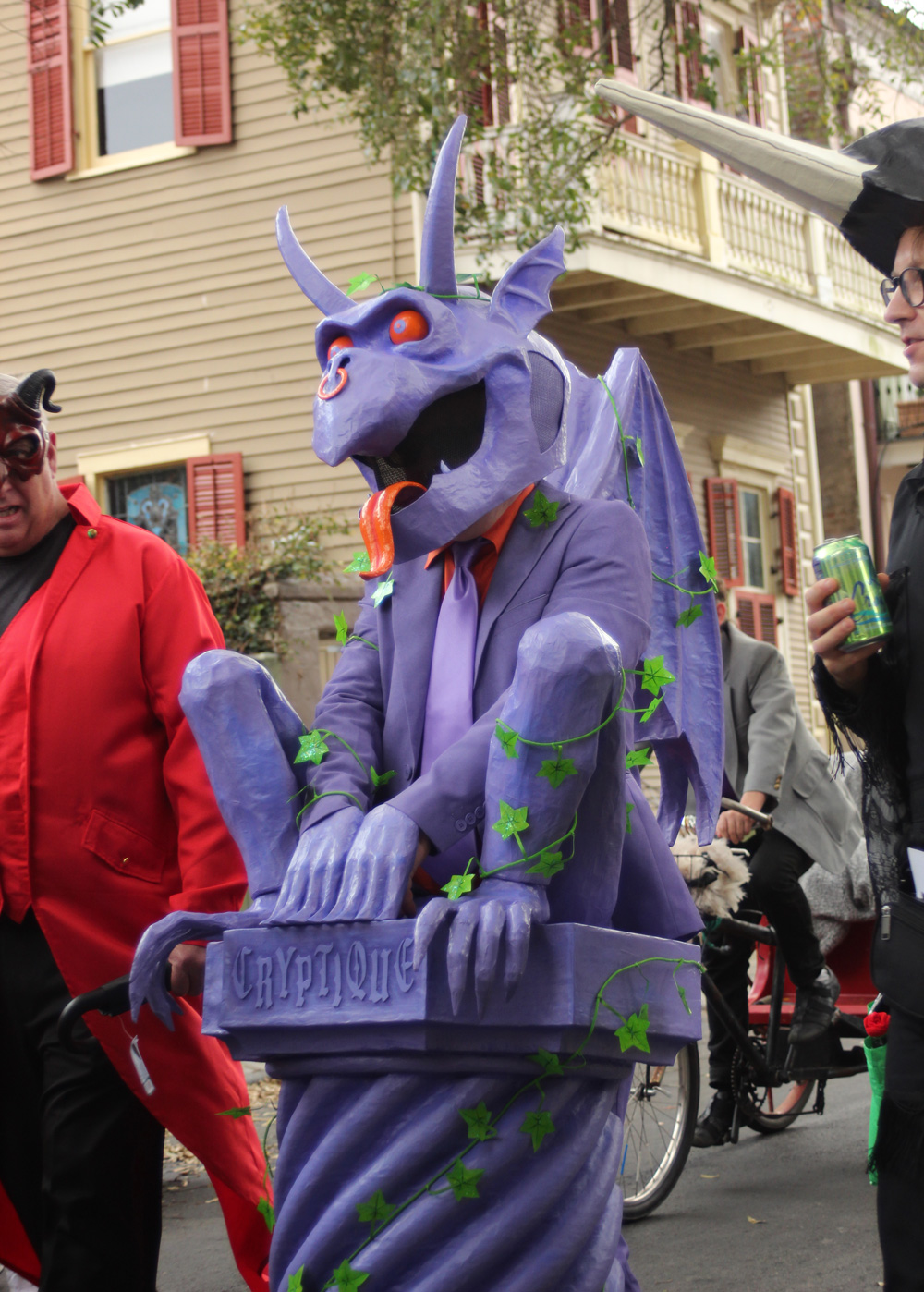 Another view of my costume during our parade.