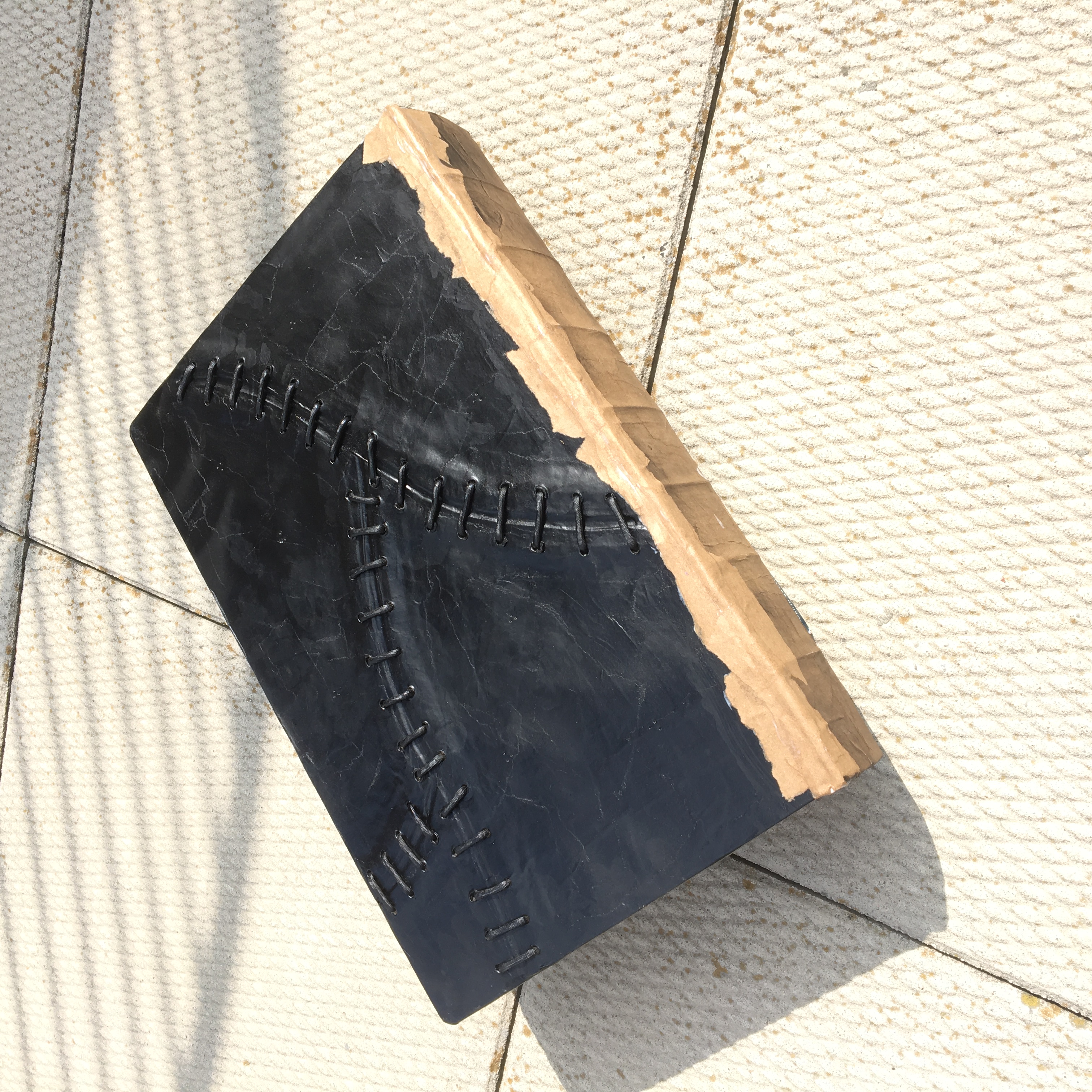 Haunted book sculpture - connecting the spine