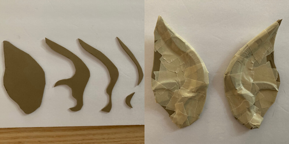 DIY Nosferatu statue - building the ears