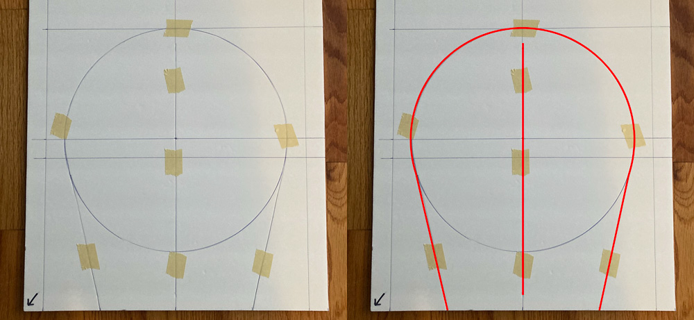 drawing the foam panels