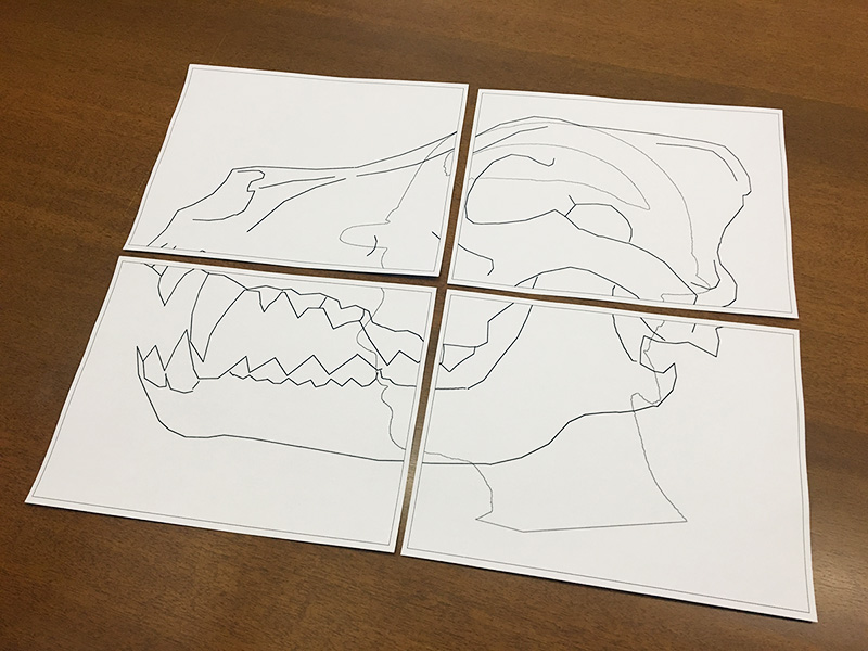 Wolf skull mask design