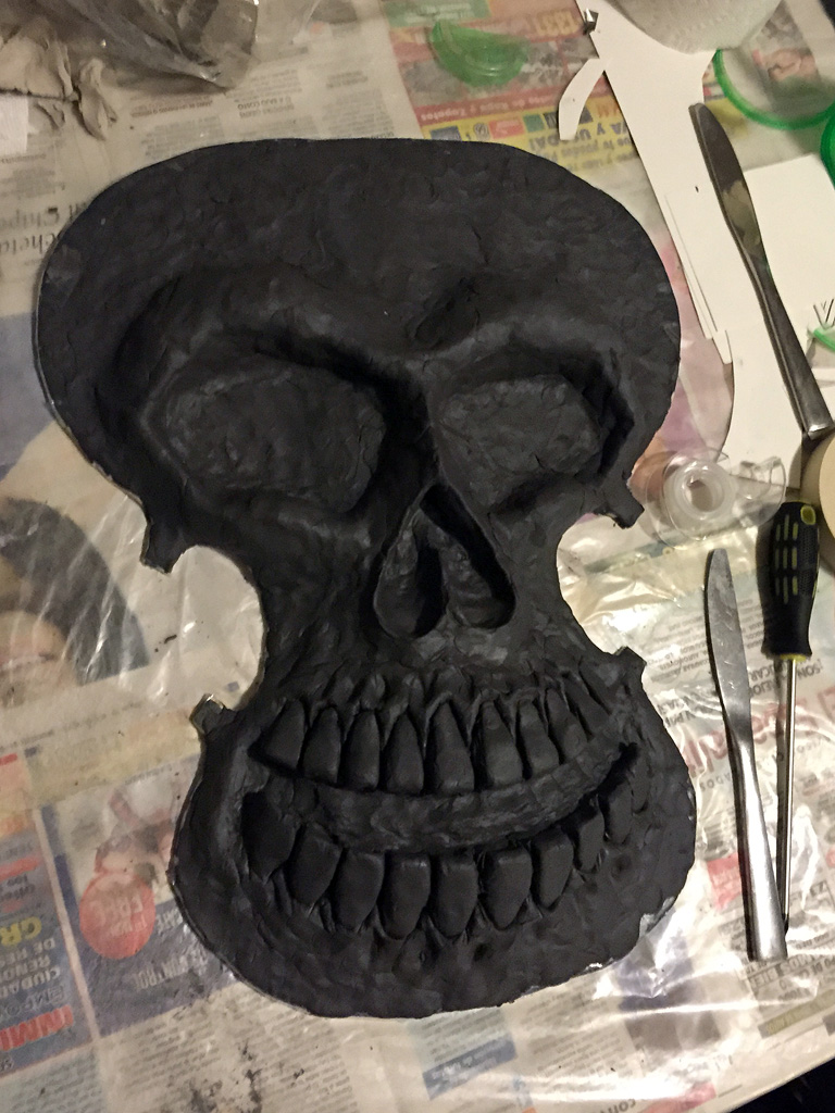Clay sculpture for my violin skull mask