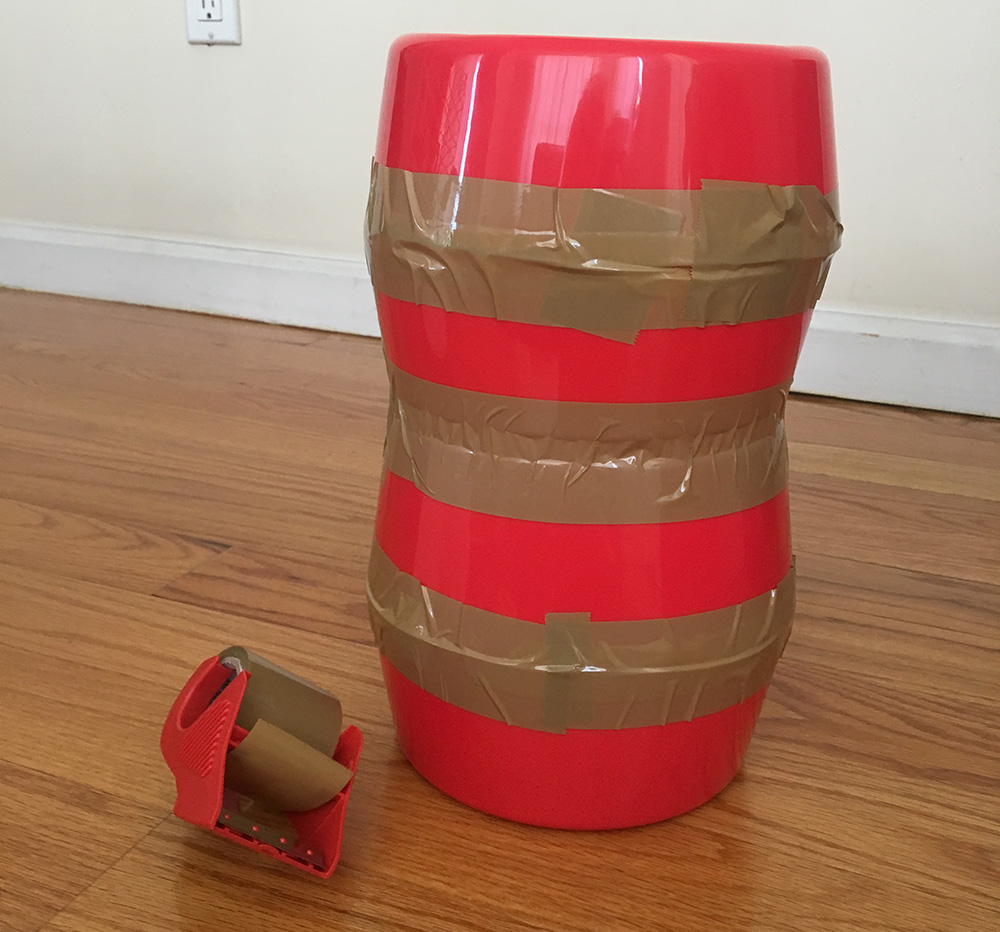 stacked up buckets