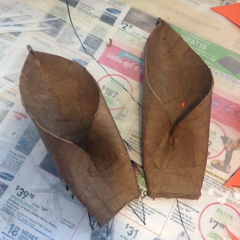 Papier mache bat