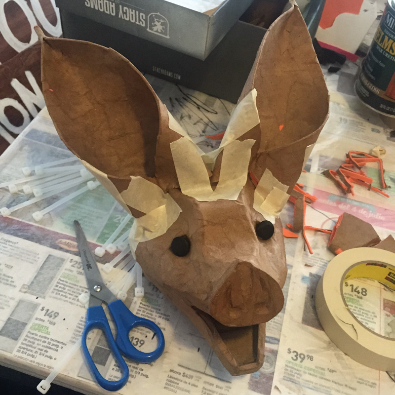 Papier mache bat