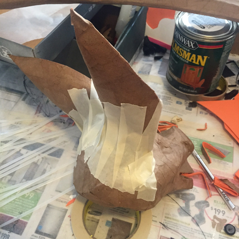 Papier mache bat