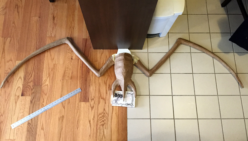 attaching the wings to the body