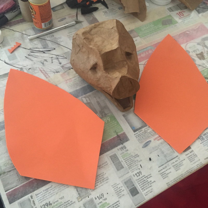 making the ears