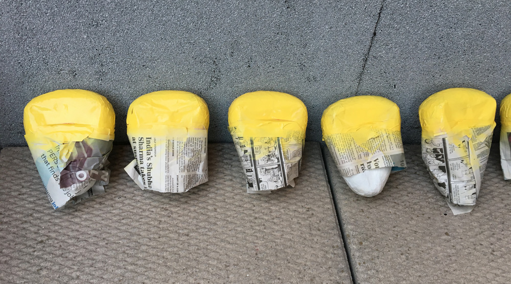 yellow spray paint