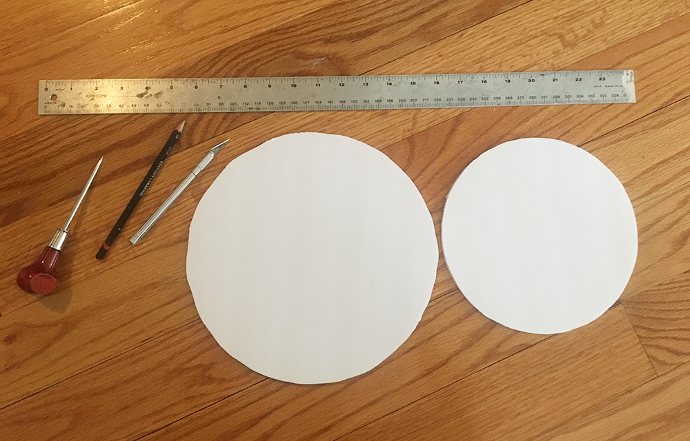 cutting out foam board circles