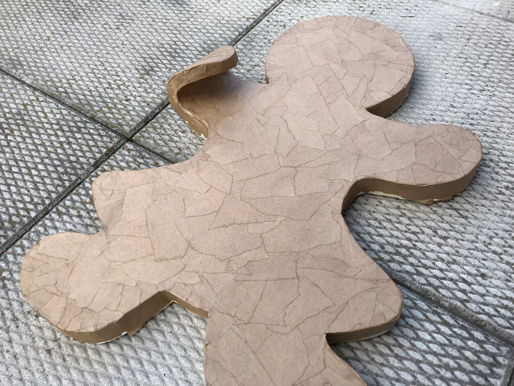 Gingerbread men decorations - paper mache