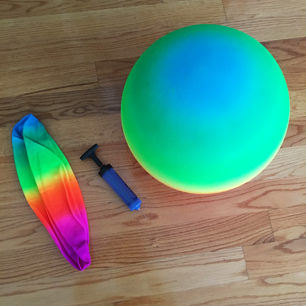 Paper mache globe - inflatable ball