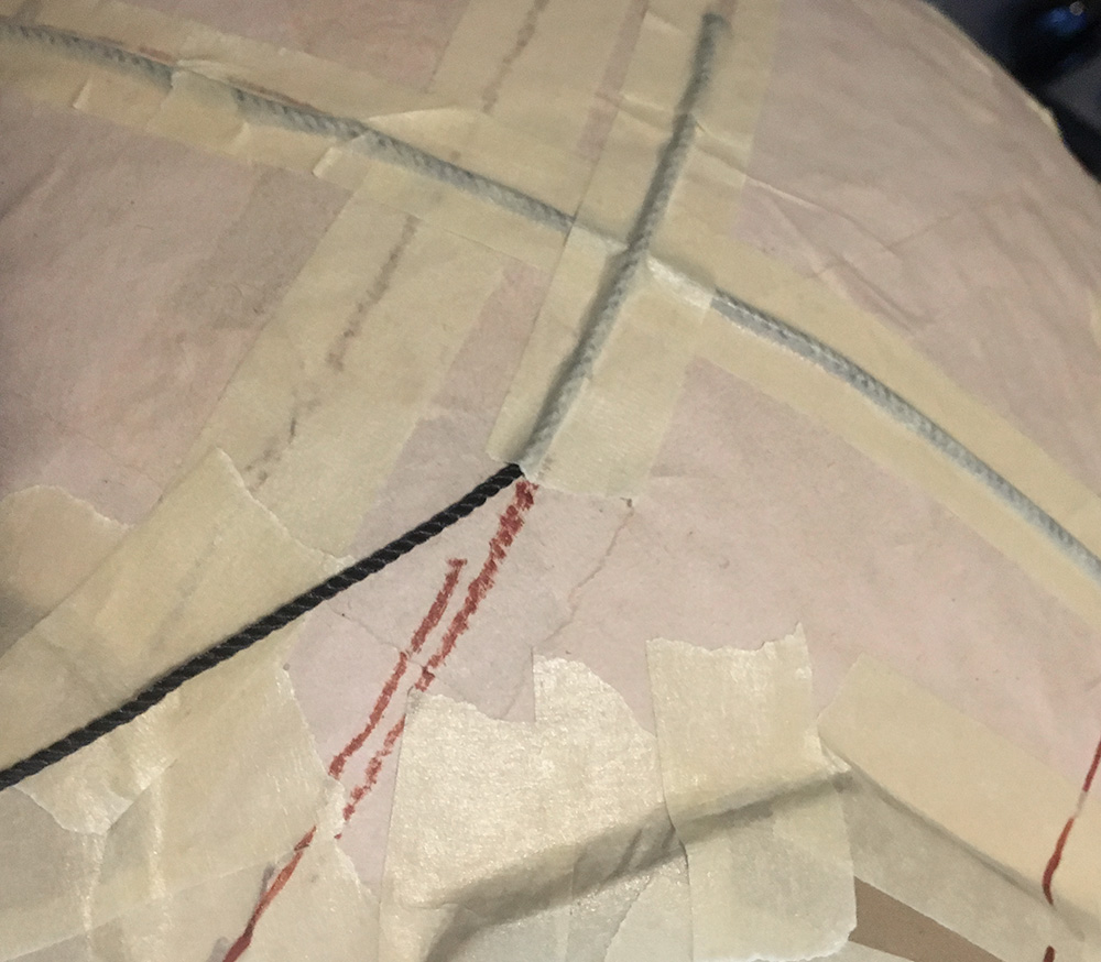 Paper mache globe - string for longitude and latitude lines