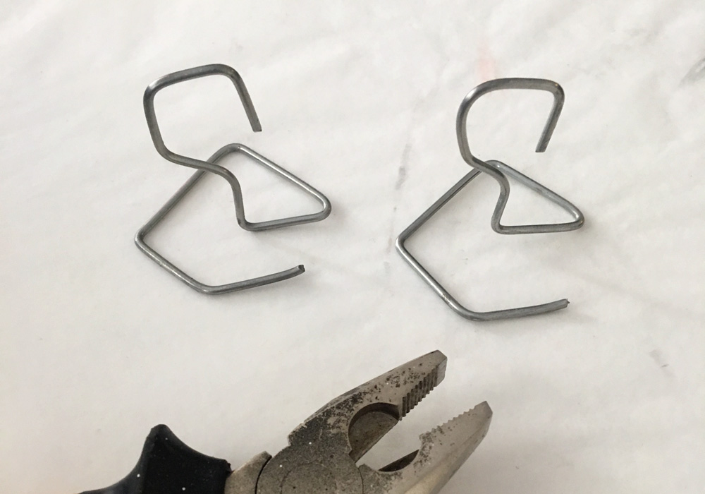 Paper mache globe - hooks made from a wire hanger