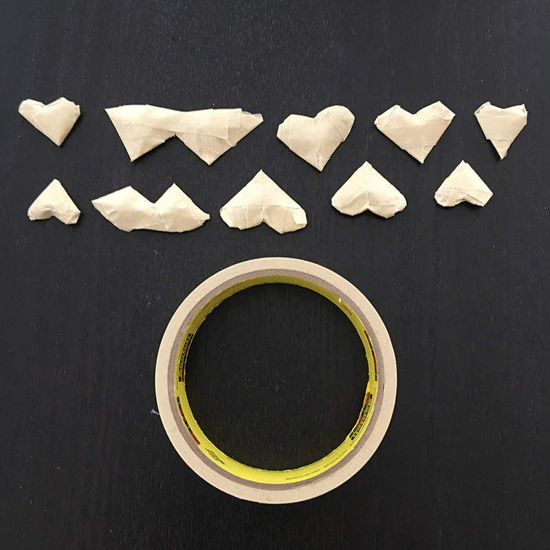Wolf skull mask - masking tape on the teeth