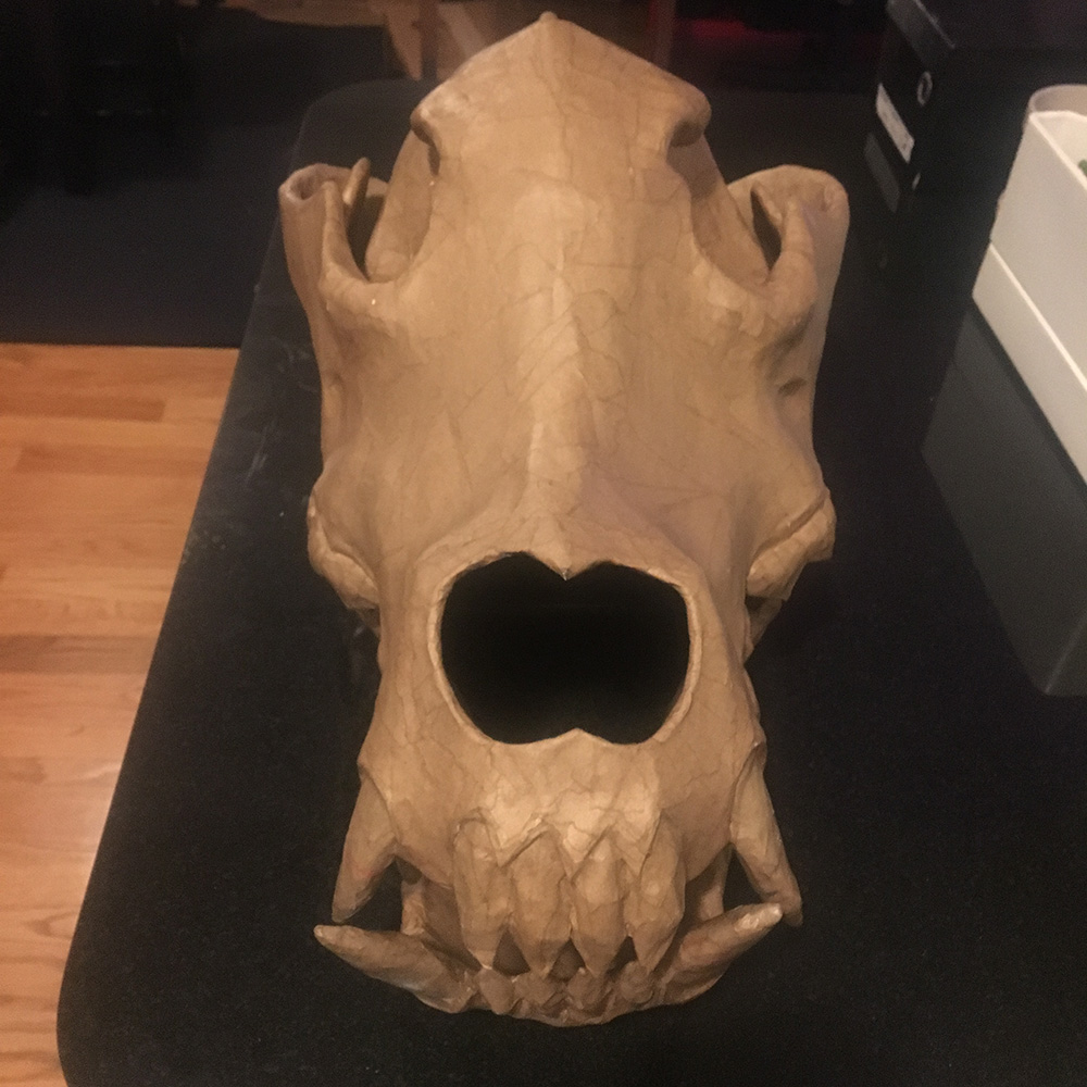 Wolf skull mask - front view