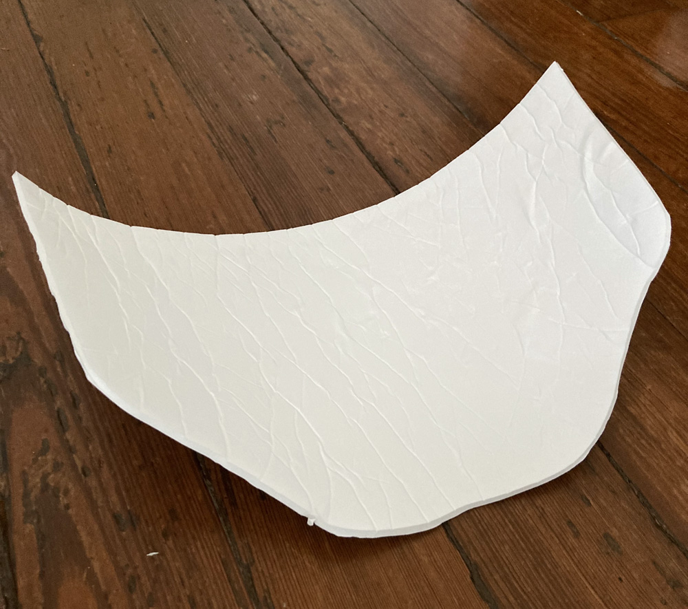 Pro wrestler skeleton costume - foam board jaw