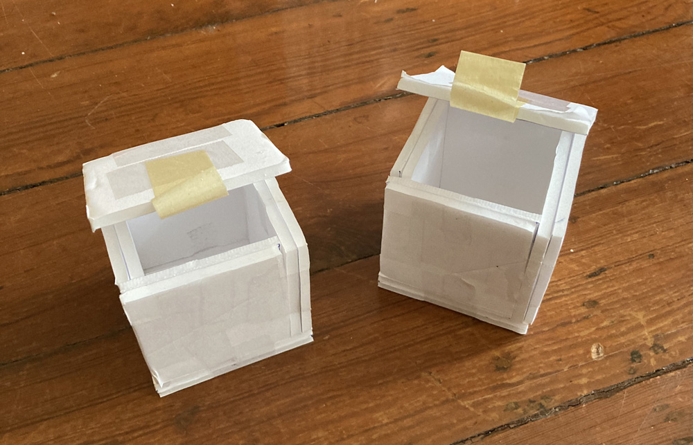 Pro wrestler skeleton costume - foam boxes for magnets