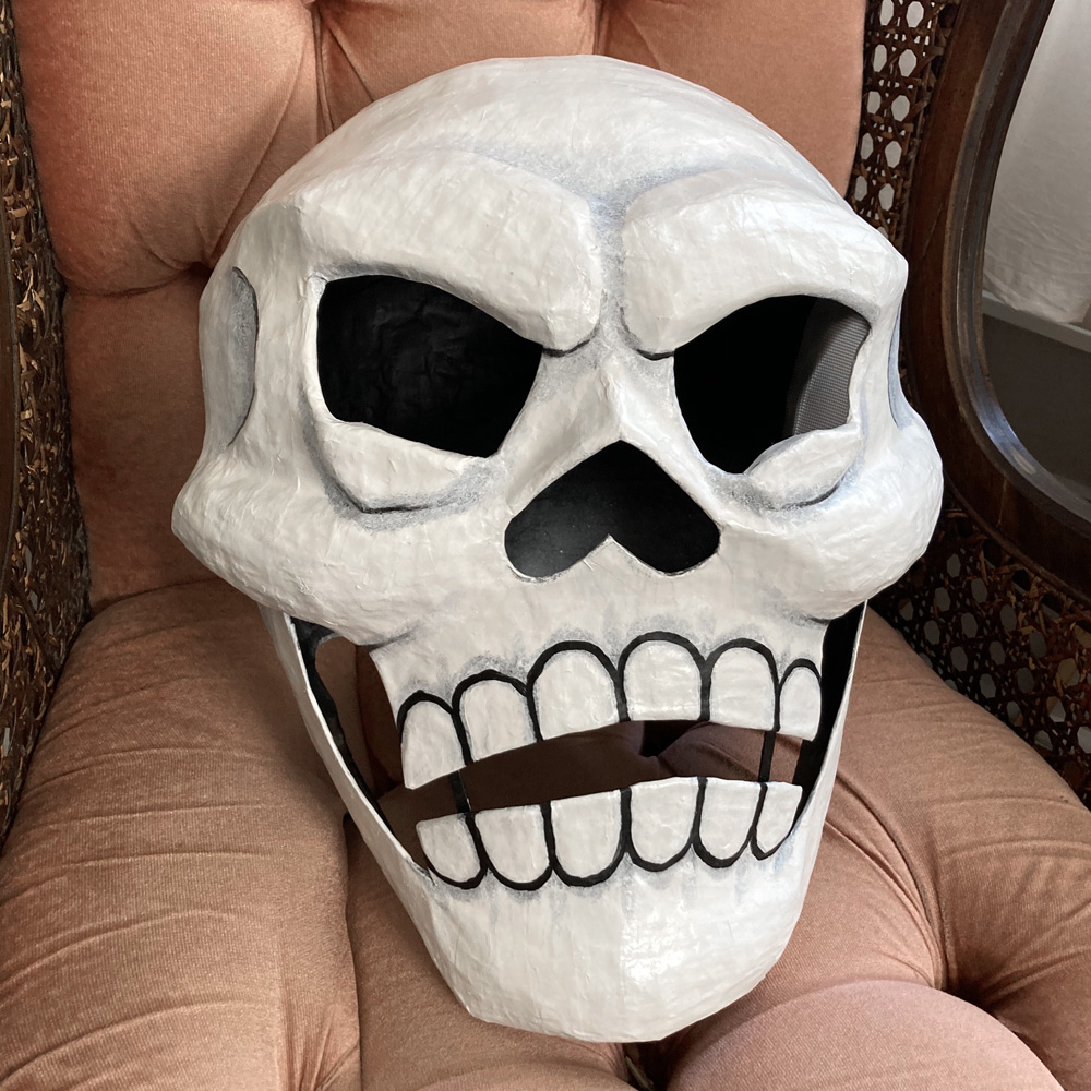 Pro wrestler skeleton costume - paint job done!