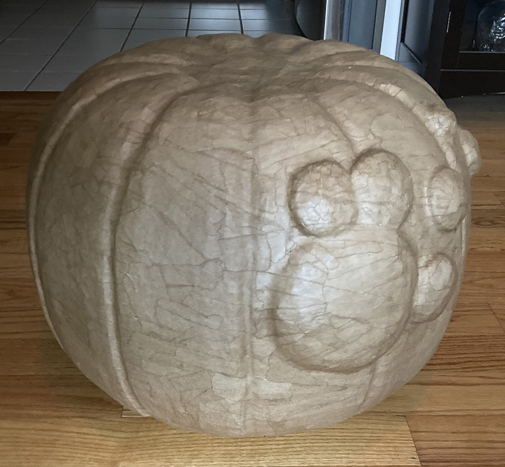 Pumpkin Night mask - paper mache finished!