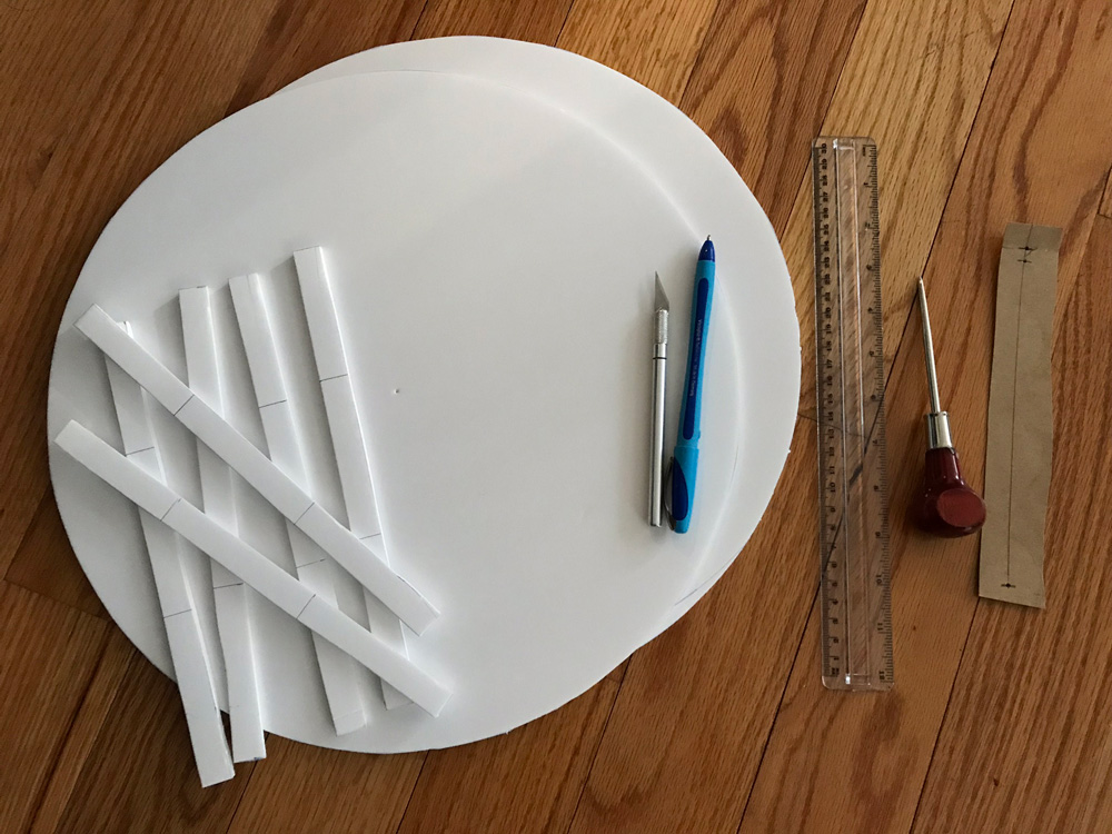 cutting out foam board circles