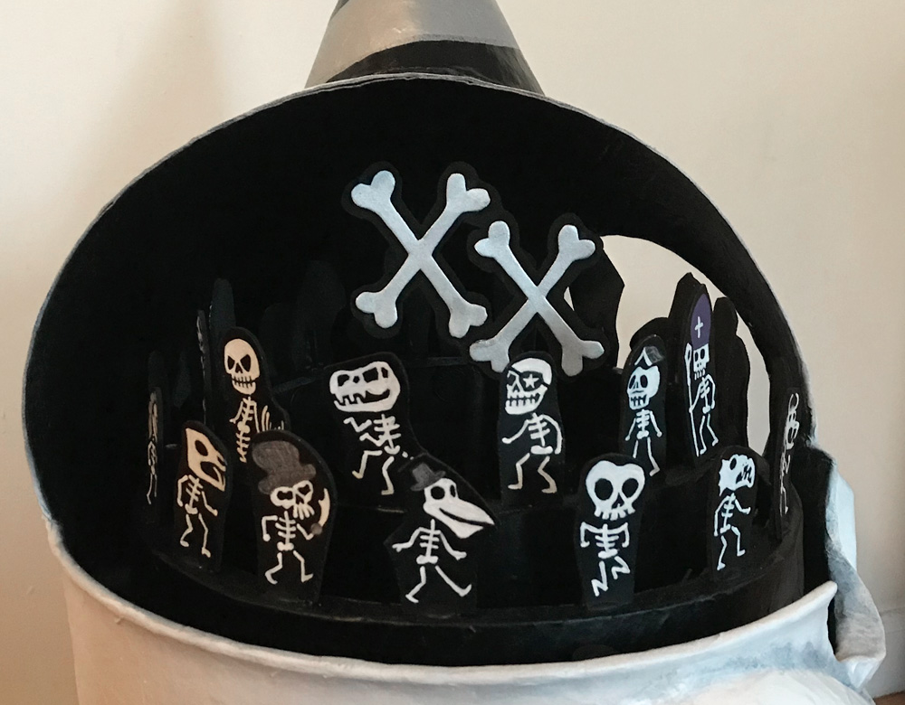 Animated skull mask - rotating XX crossbones