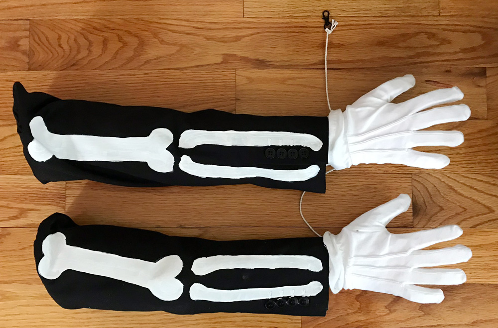 Spider skeleton costume - arms are finished!