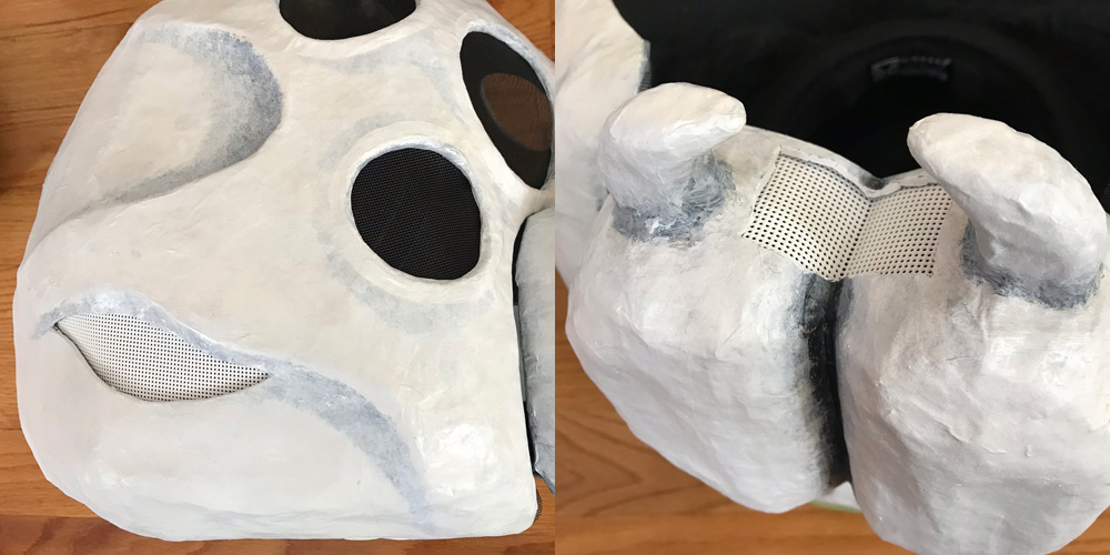 Spider skull mask - adding white screen