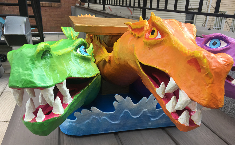 Paper mache dragon