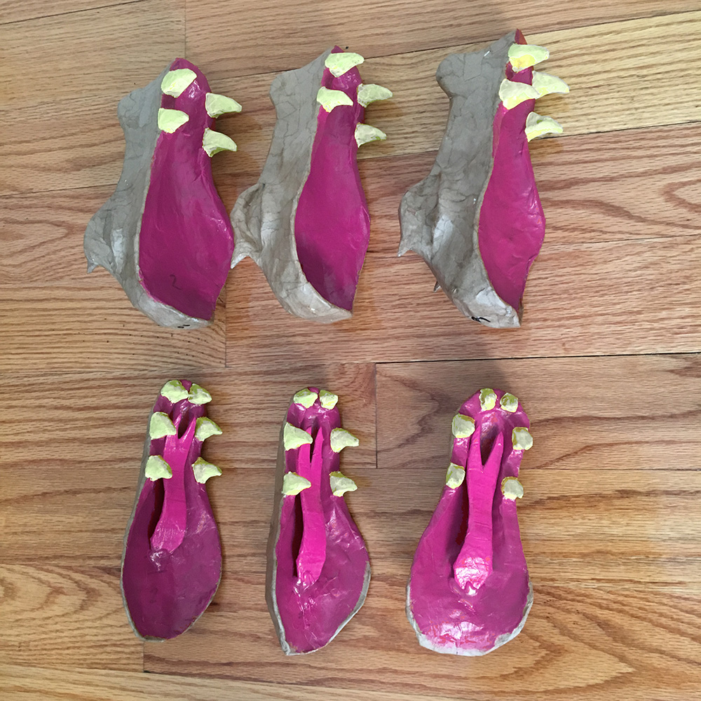 Dragon mouths painted