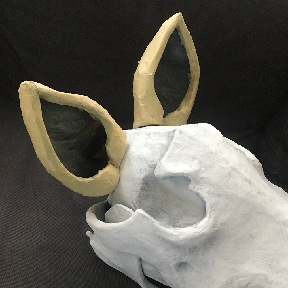 New ears, pre-paper mache